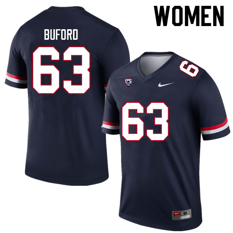 Women #63 Jack Buford Arizona Wildcats College Football Jerseys Sale-Navy - Click Image to Close